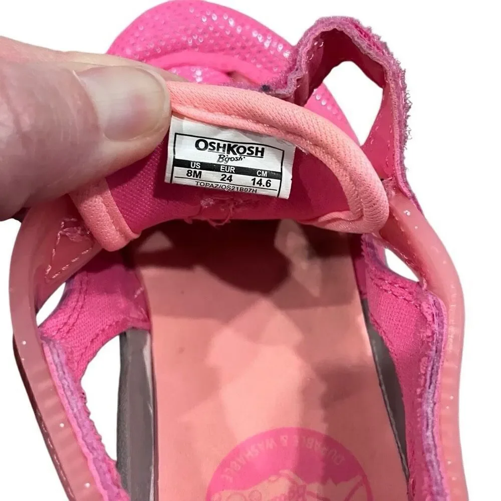 Osh Kosh B'gosh Toddler Girl's Ever Play Sandals Hot Pink Sparkle Size:8
